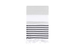 Mijölnir Sultan - Toalla de playa fouta Negro y blanco